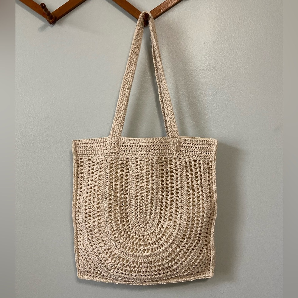 Target Cream Crochet Tote Bag